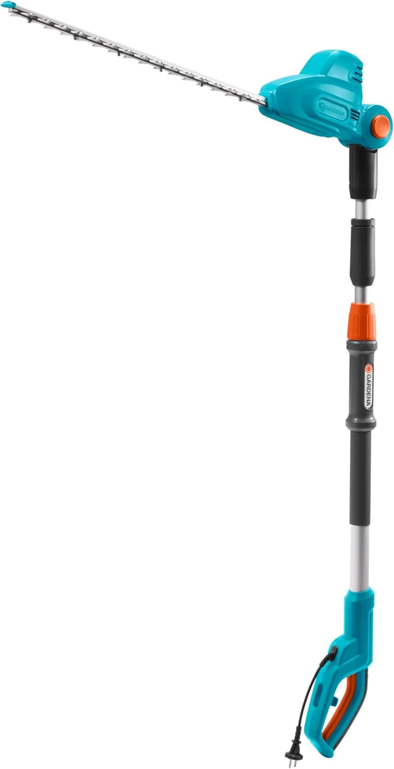 Gardena Telescoop-heggenschaar THS 500/48: Heggenschaar met 500 W, 3,5 m bereik, kantelbare kop en telescoopsteel, 48 cm meslengte, ergonomische handgreep en aanslagbescherming (8883-20)