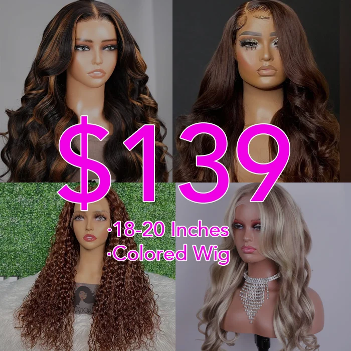 18 or 20 Inches Chic Colored Lace Closure Wig Pre Plucked Human Hair Wig For Black Women