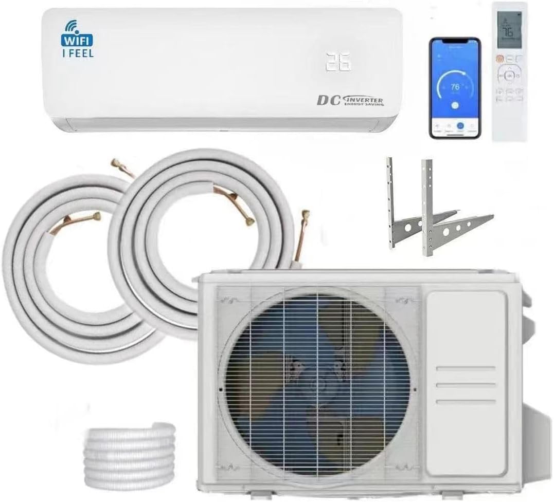 18000 BTU Air Conditioner Wall Split Wi Fi 5 In 1 Air Cooler Heater Dehumidifier Air Purifier Fan With Heat Pump Remote Control 5.1 kW A++ Rating 2 Pipes and Installation Kit Included
