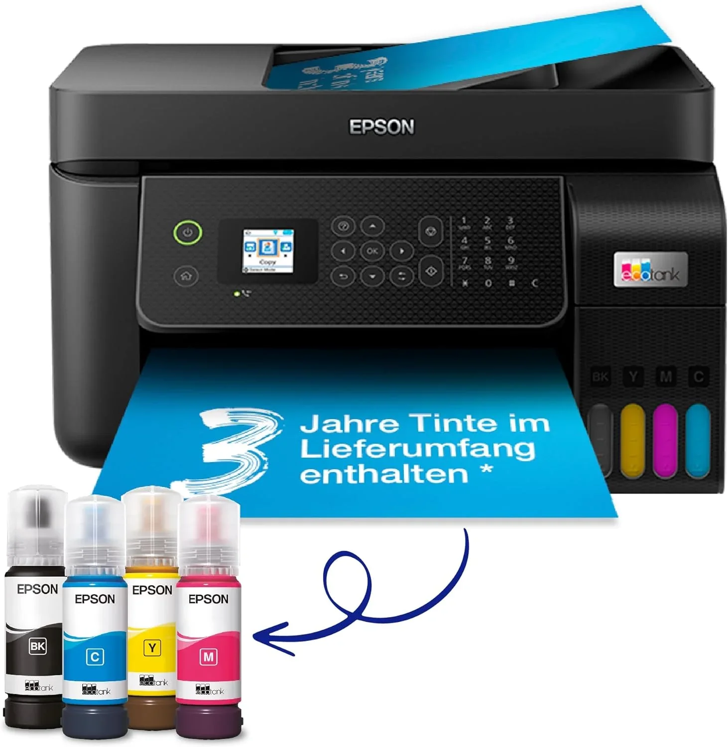 Epson EcoTank ET-4800 A4 többfunkciós Wi-Fi tintatartályos nyomtató, akár 3 évre elegendő tintával a csomagban