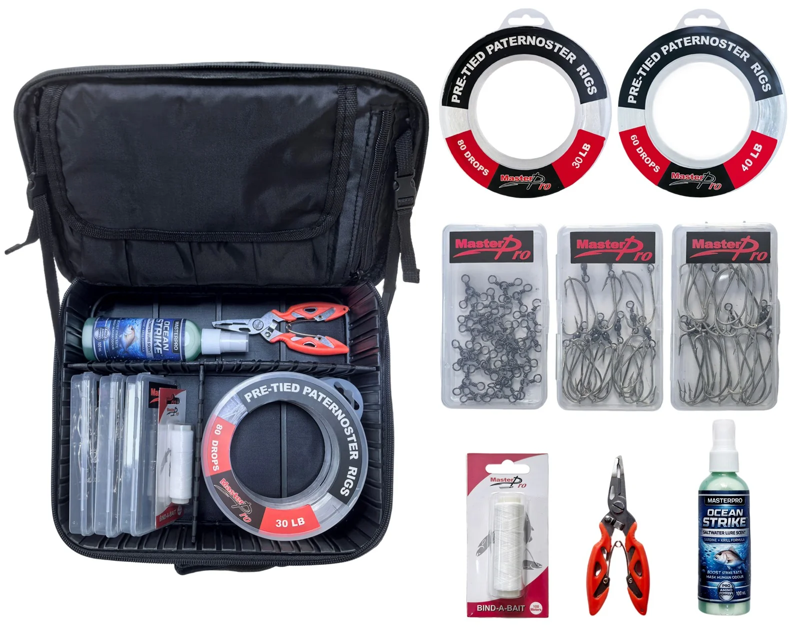 MASTERPRO Surf Fishing Gang Hook Rig Building Kit �?Ready To Fish, Value Over $105, Now Only $59.00