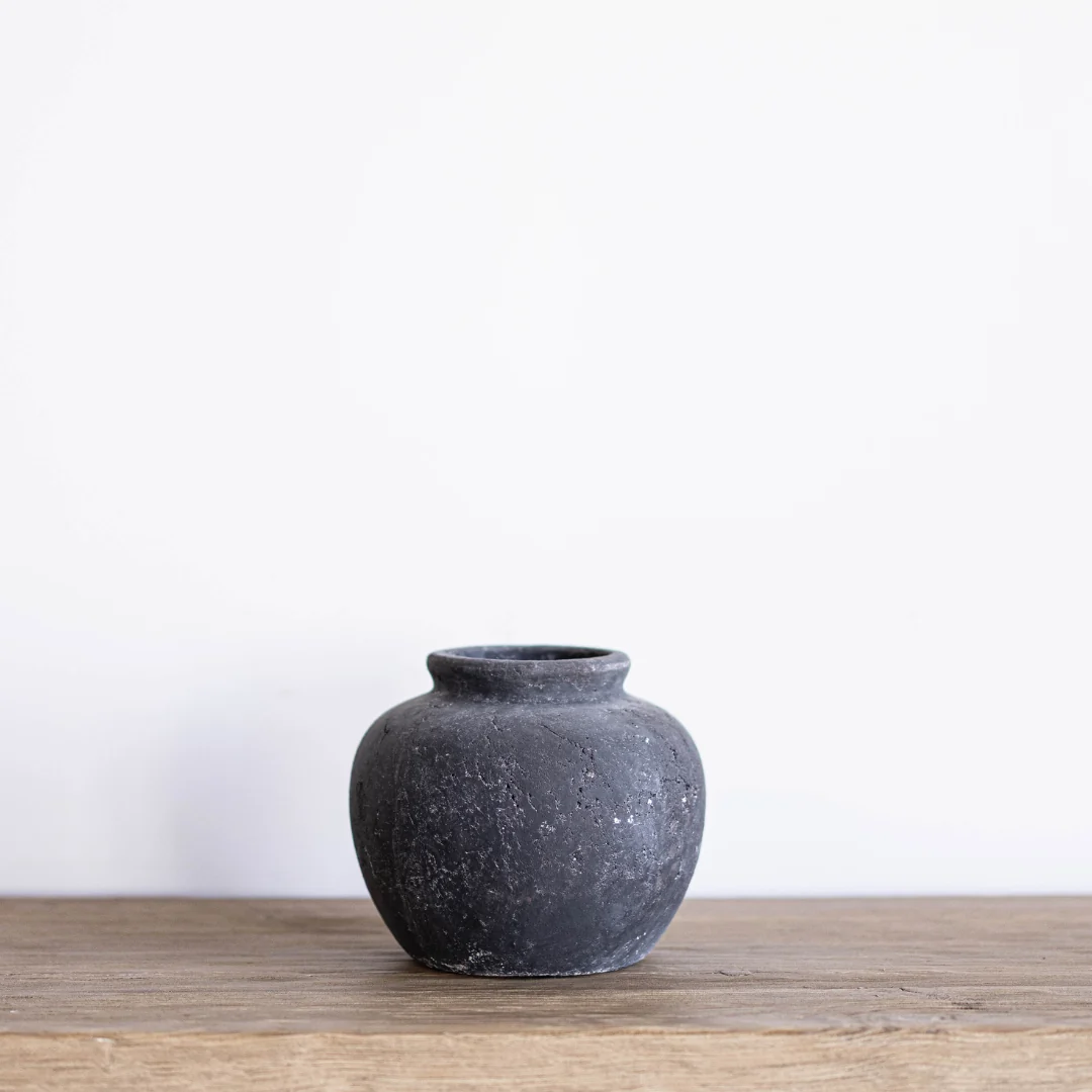 Charcoal Terracotta Vase
