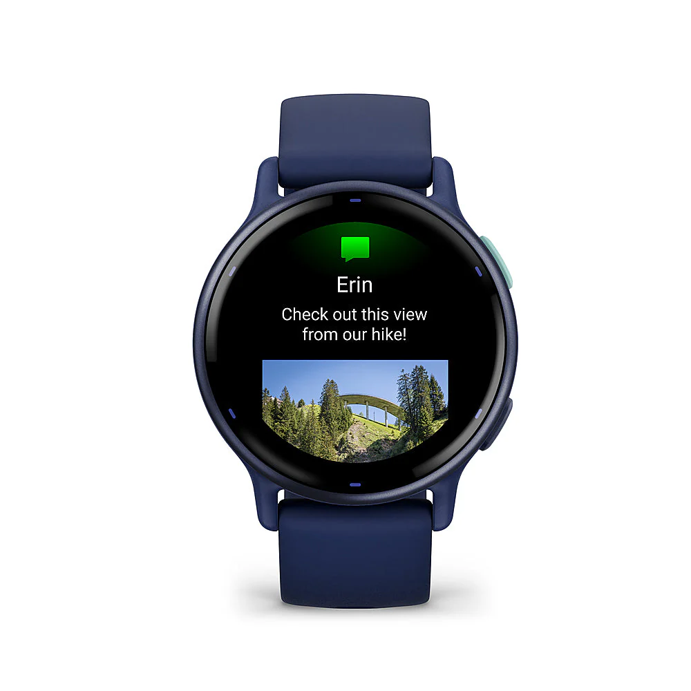 Garmin – vívoactive 5 GPS okosóra 42 mm szálerősítésű polimer – metálkék alumínium és tengerészkék