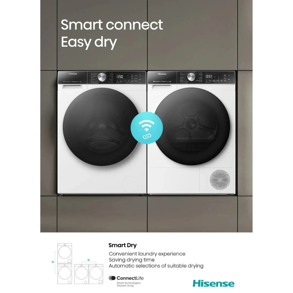 Hisense 5S Series 12 kg 1400 Spin Auto Dosing Washing Machine - White | WF5S1245BW