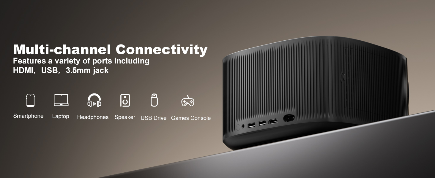 Projector ONO5Pro_Video Projector Multi-channel Connectivity