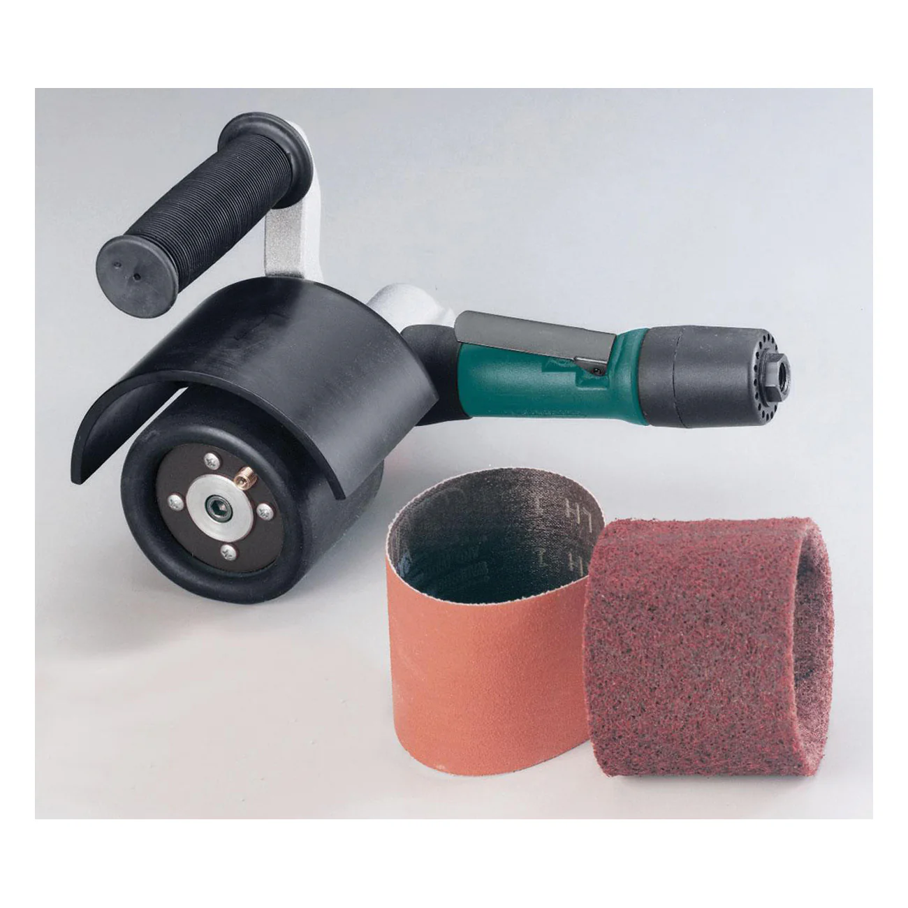 Dynabrade Dynisher 13310  ~  Mini-Dynisher Finishing Tool Versatility Kit .4 Hp 7 Degree Offset 3200 Rpm Rear Exhaust 5/8 Inch Diameter Arbor