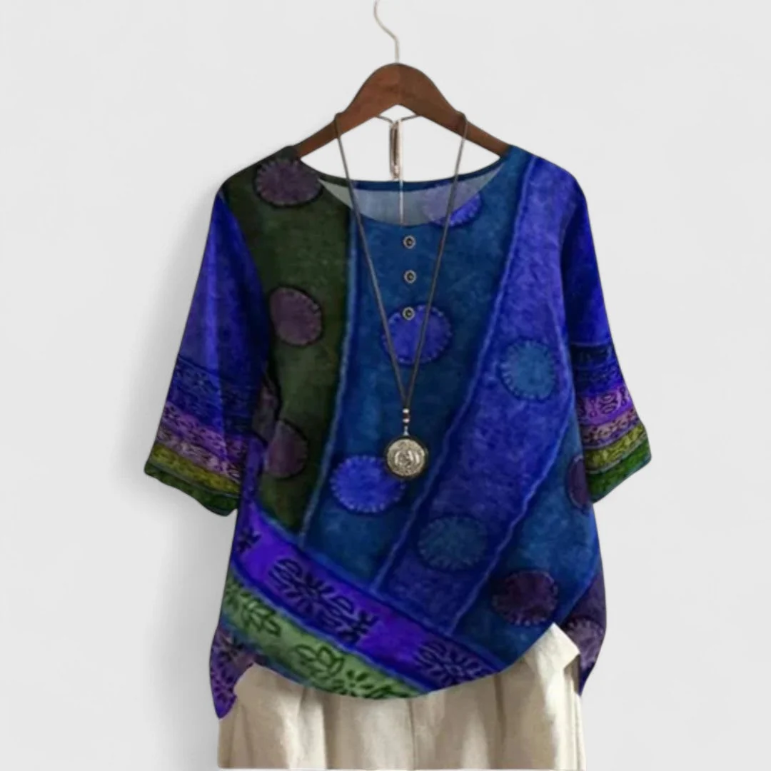Women��s Artistic Top Vibrant Bohemian Design