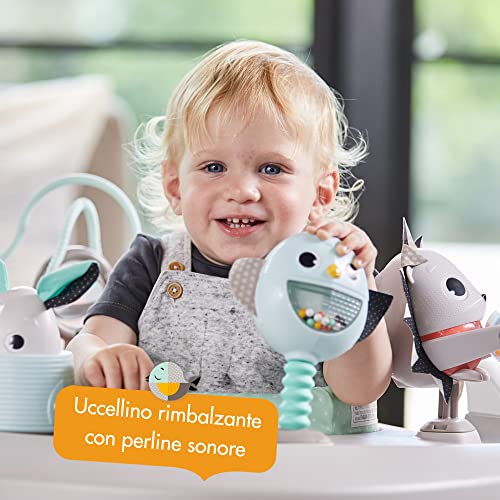 Tiny Love Here I grow 4 in 1 Centro Attività Bambini, Girello, Primi Passi per bambini, Giocattoli Interattivi, Altezza Regolabile, Seduta Girevole a 360°, 6 18 mesi, collezione Magical Tales : Prima infanzia