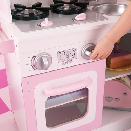 KidKraft Cucina Giocattolo in Legno Modern Country per Bambini con Tende vere, Giochi per Bambini 3  anni, 53222, Esclusivo Amazon : Giochi e giocattoli