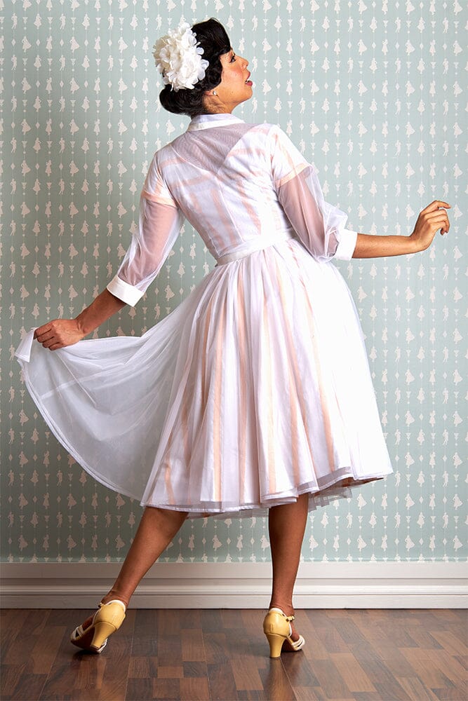 Sabina May Lightweight Mesh Overlay Frock Coat