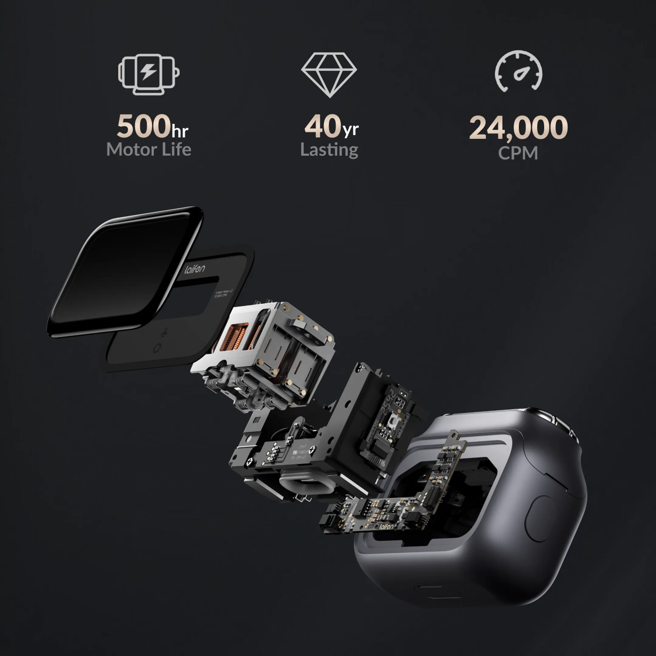 LAIFEN Elektrisch scheerapparaat P3 Pro 3 Dark grey