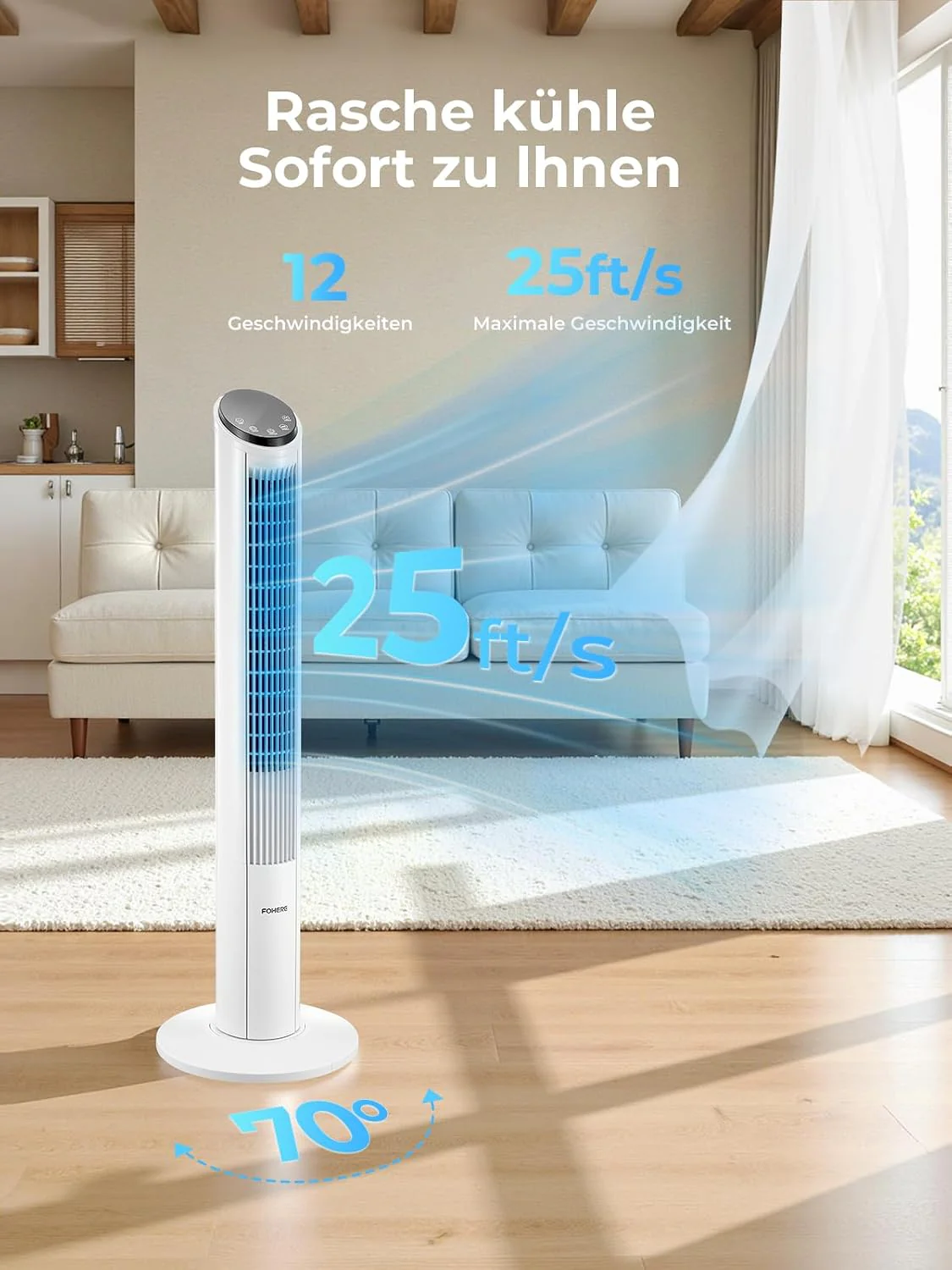 Toronyventilátor nagyon halk (