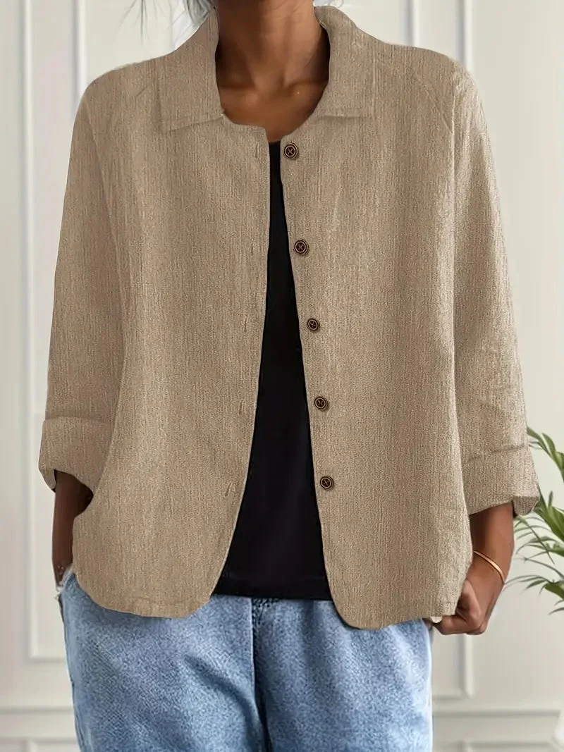 Women��s Lightweight Button Front Jacket Casual Summer Style