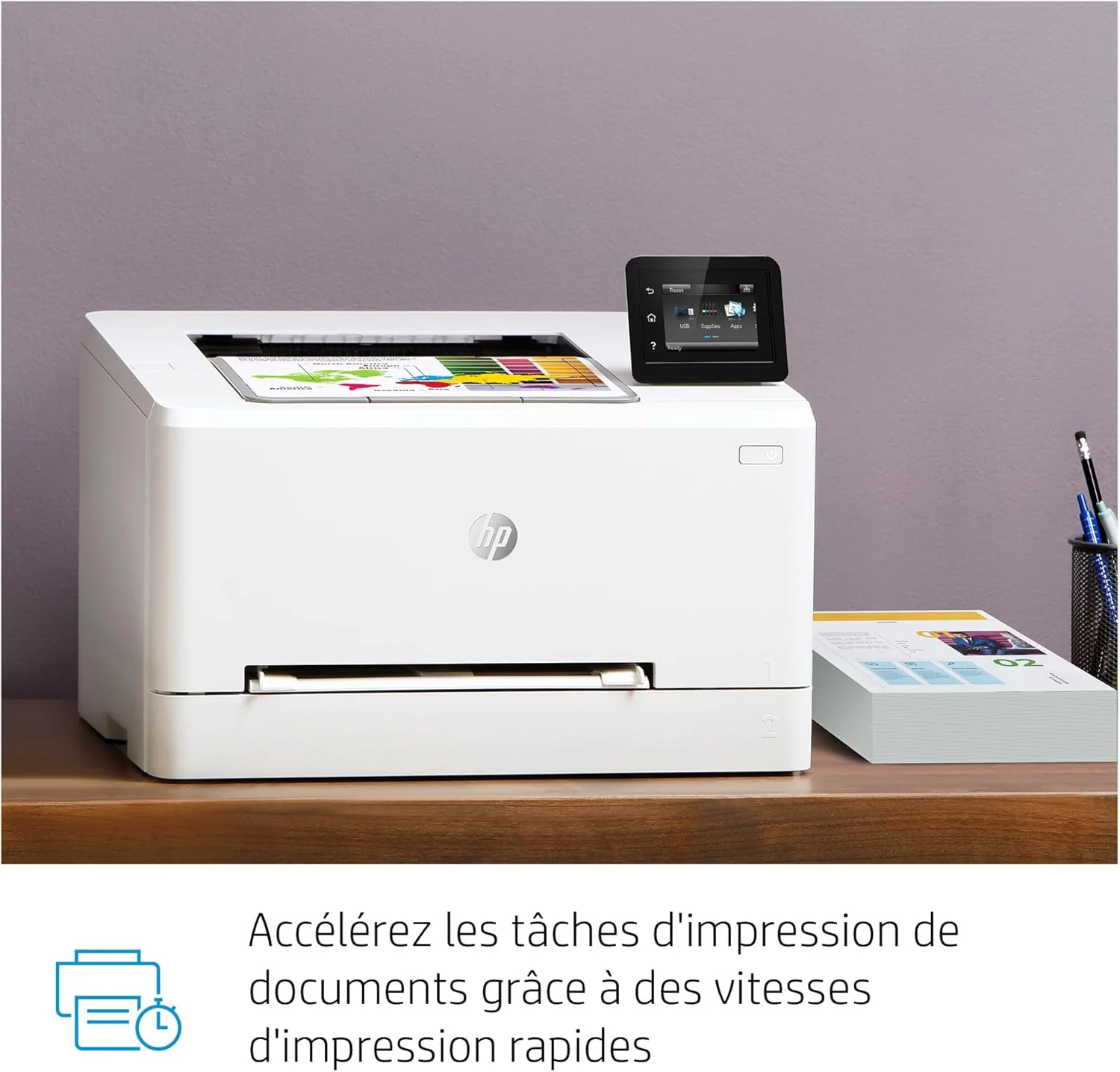 Stampante laser multifunzione a colori HP Color LaserJet Pro MFP 3302fdwg, Fax, Stampa automatica fronte/retro, Touchscreen, Wi-Fi, Ethernet, USB, HP Wolf Pro Security