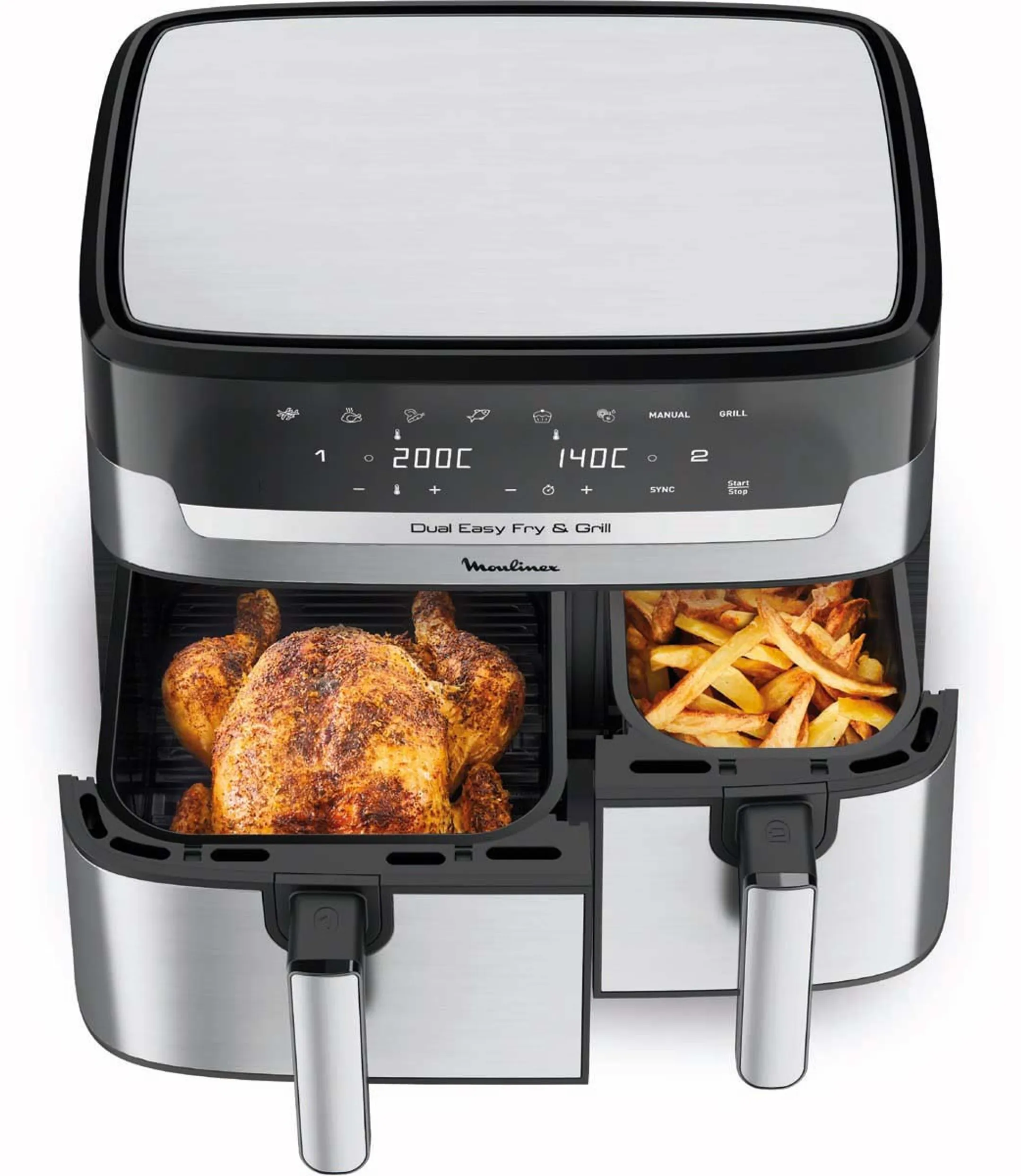 Moulinex Airfryer Dual Easy Fry & Grill EZ905D20