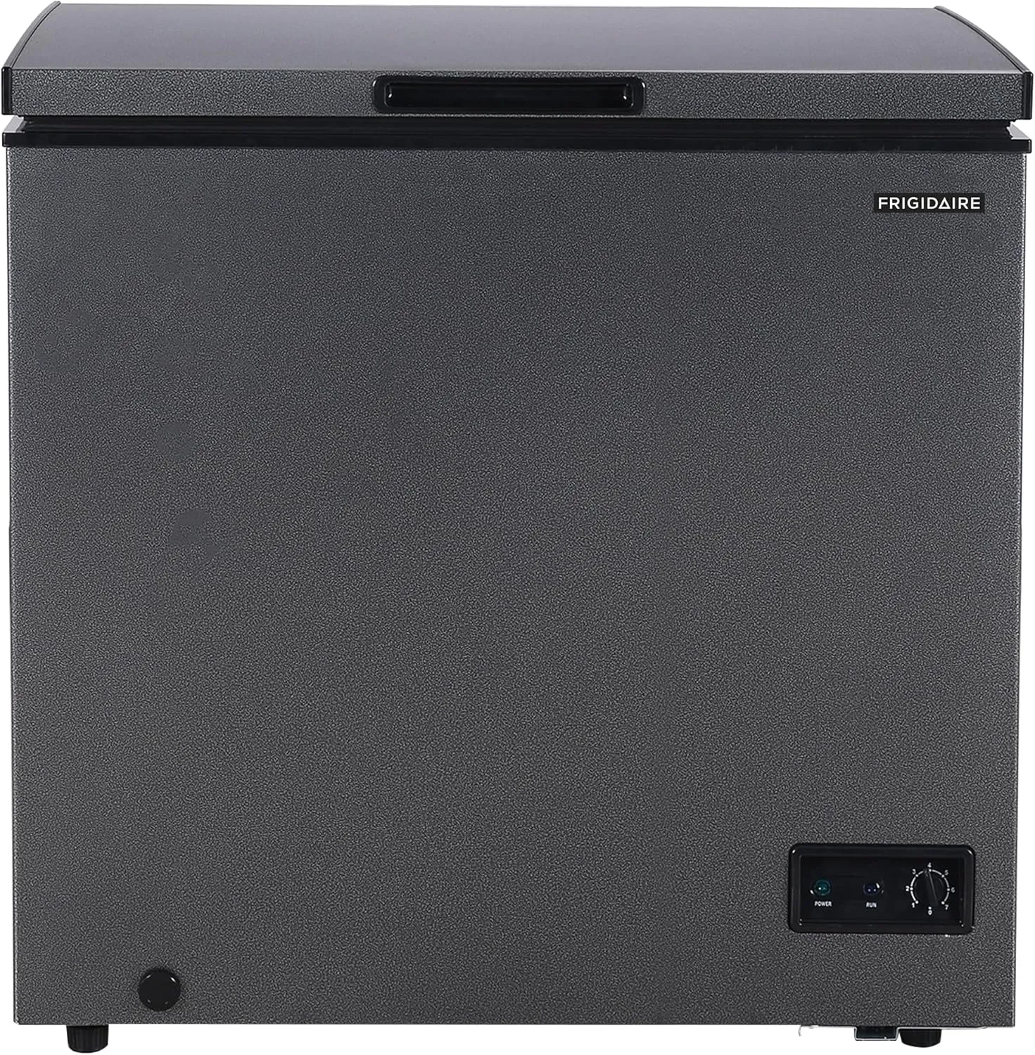 Congelator vertical Frigidaire de 7 picioare cubice, finisaj Granita, termostat reglabil, dezghețare ușoară, coș detașabil
