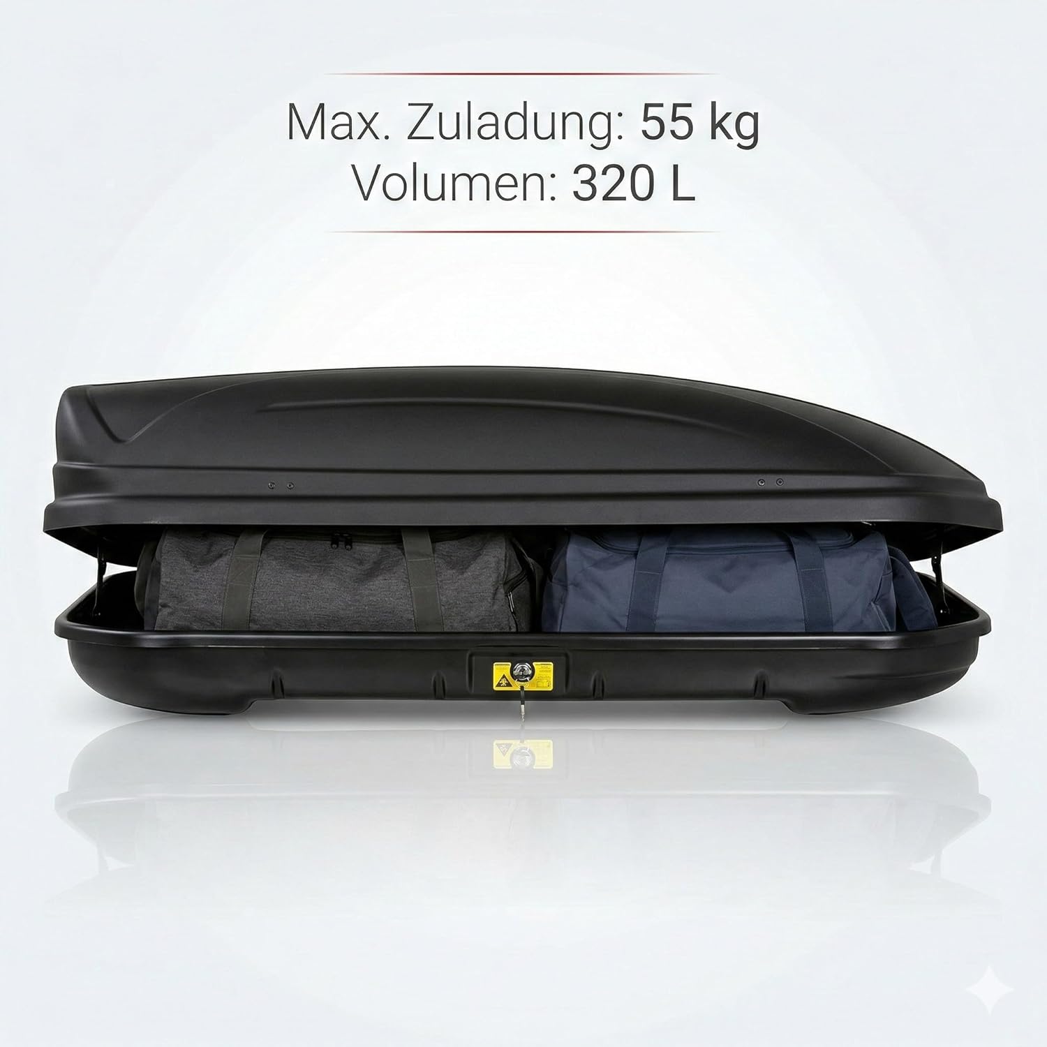 Dachbox VDP-MAA320 schwarz matt Auto-Dachkoffer abschließbar 320 Liter