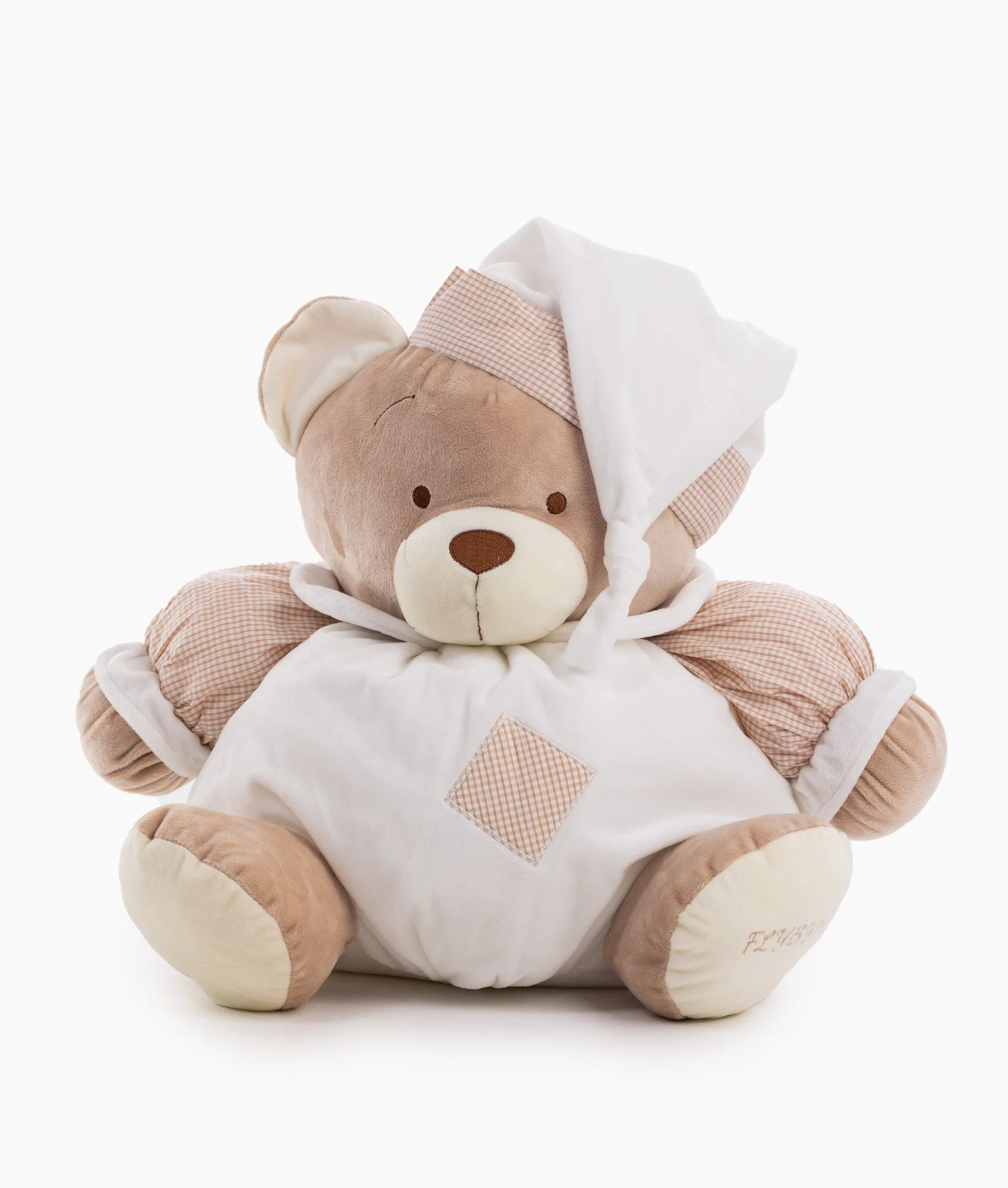 Teddy Ball Bear | White & Beige