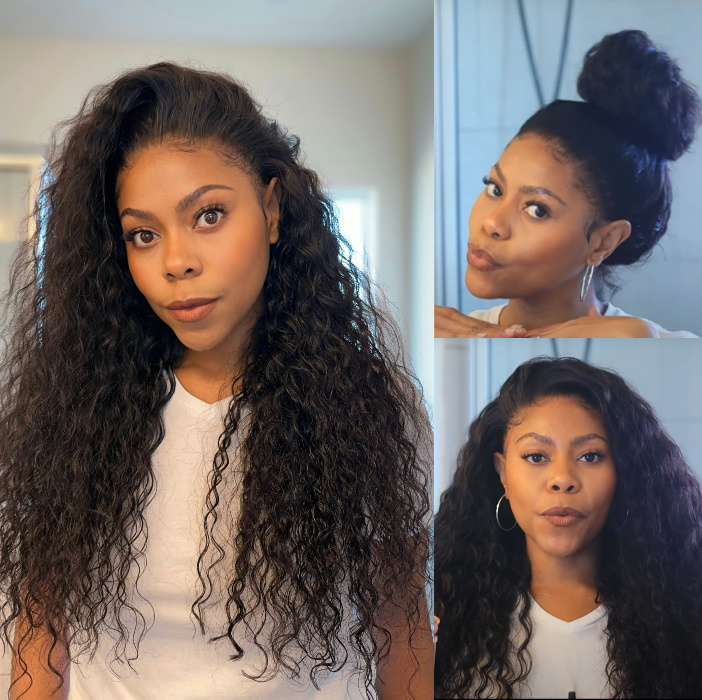 22 Inch Invisi-String Glueless 360 Lace Frontal Wigs Pre Plucked Pre Bleached Human Hair Wigs For Black Women