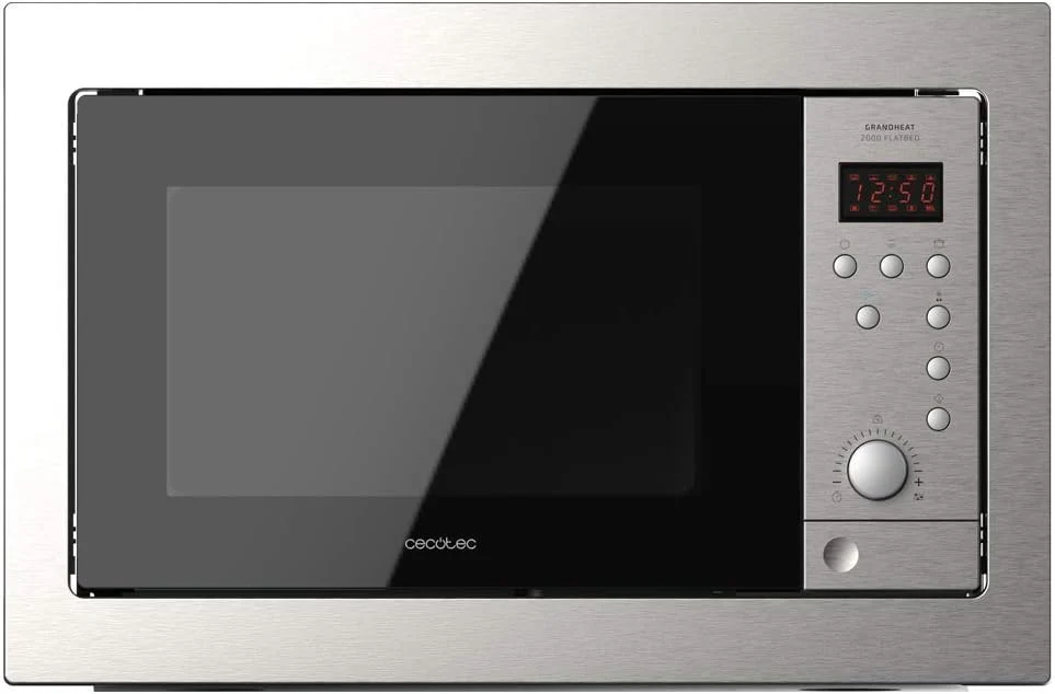 Cecotec GrandHeat 2590 Built-In Black Digital Built-in Microwave, 900 W, Built-in, 25 Liters, Touch, Grill 1000 W, 8 Preset Functions, Timer