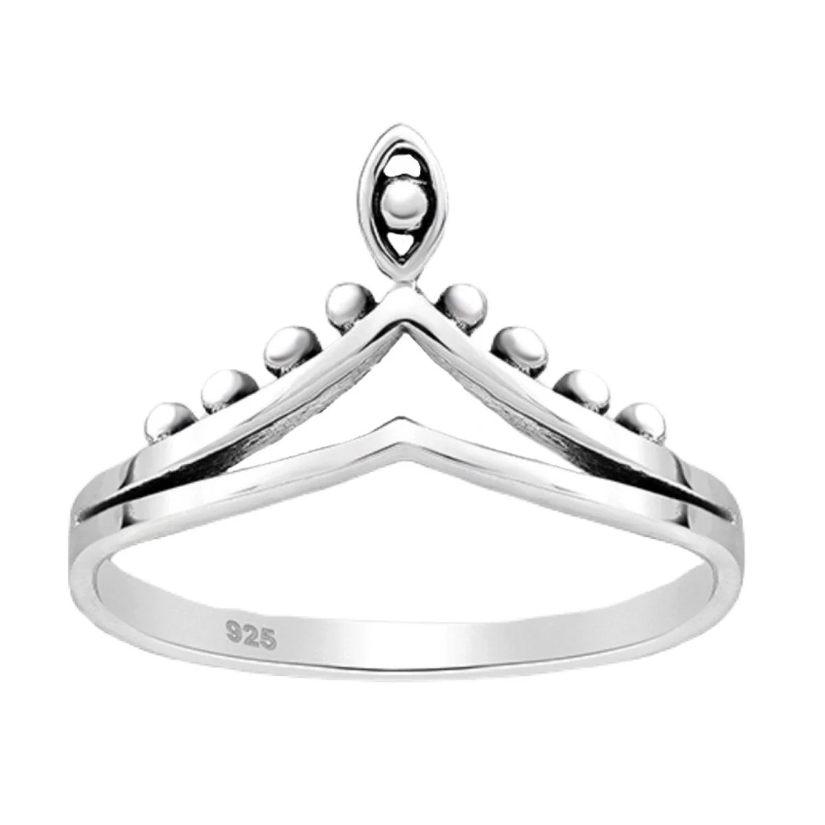 Laihas Oxidized Chevron Temple Boho Ring