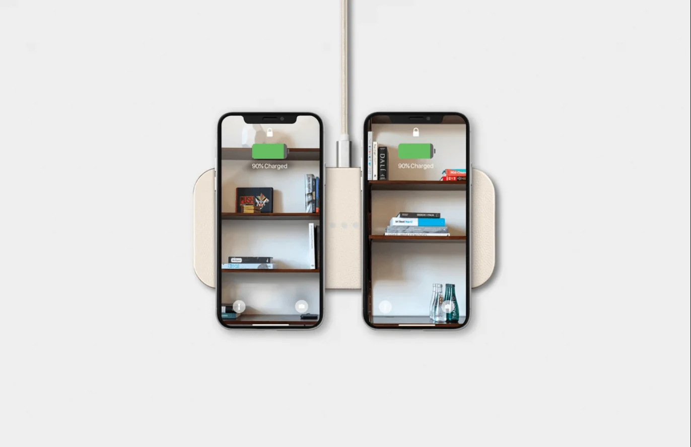 Dual Device Wireless Charger, Bone