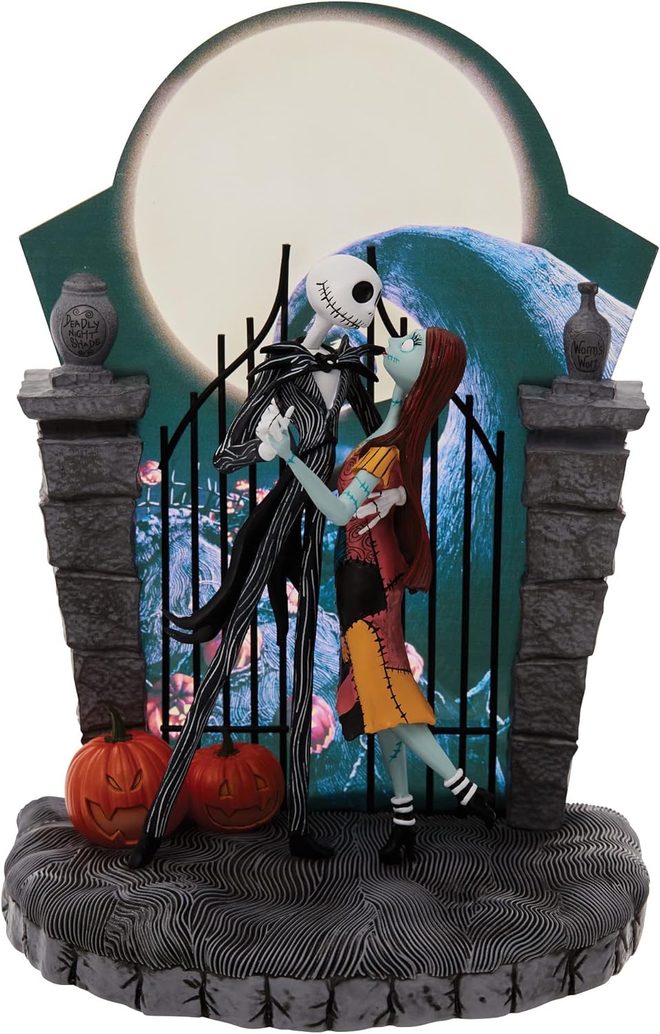 Nightmare Jack and Sally Dancing Light Statue, 9