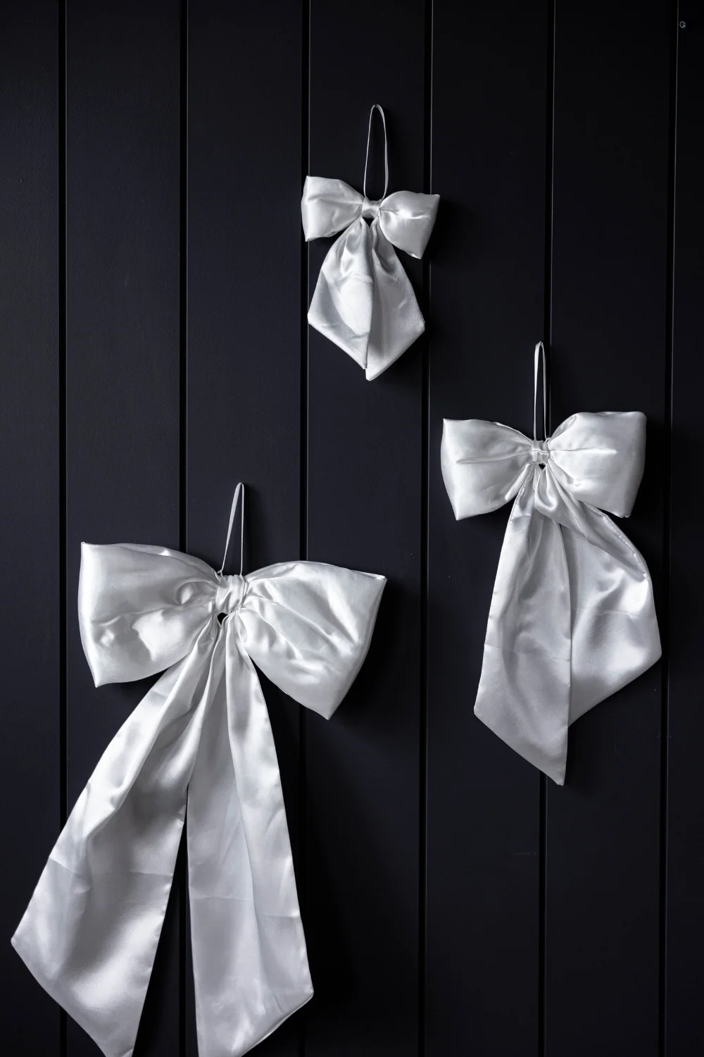 White Satin Fabric Bows