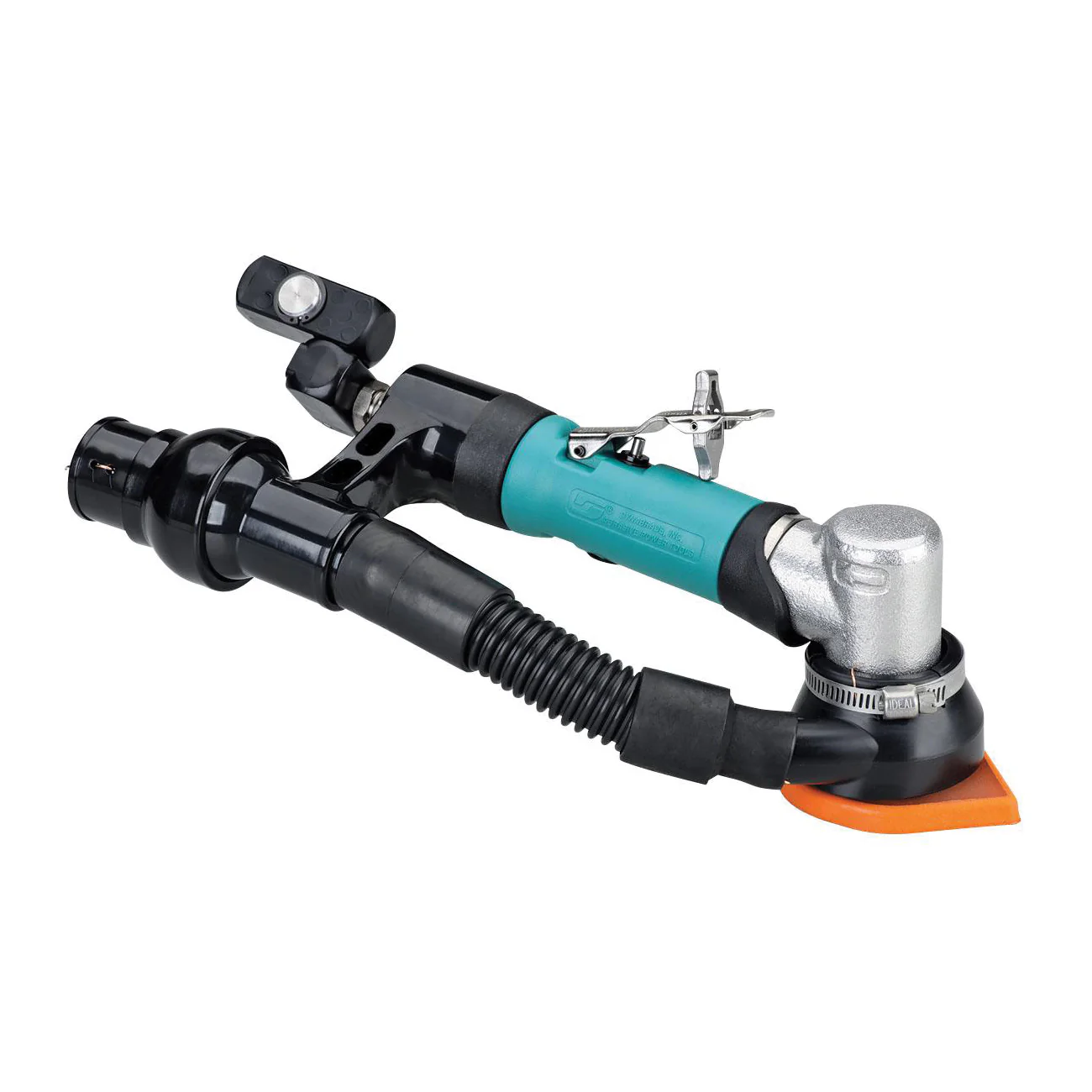 Dynabrade Dynafine 58017  ~  Dynafine Detail Sander Central Vacuum .12 Hp 7 Degree Offset 15000 Rpm 1/32 Inch (1 mm) Diameter Orbit Rear Exhaust