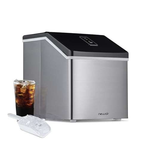 NewAir Clear Ice Cube Maker Machine 40 libbre di ghiaccio in 24 ore, design portatile in acciaio inossidabile con comodo cristallo. : Amazon.it: Cancelleria e prodotti per ufficio