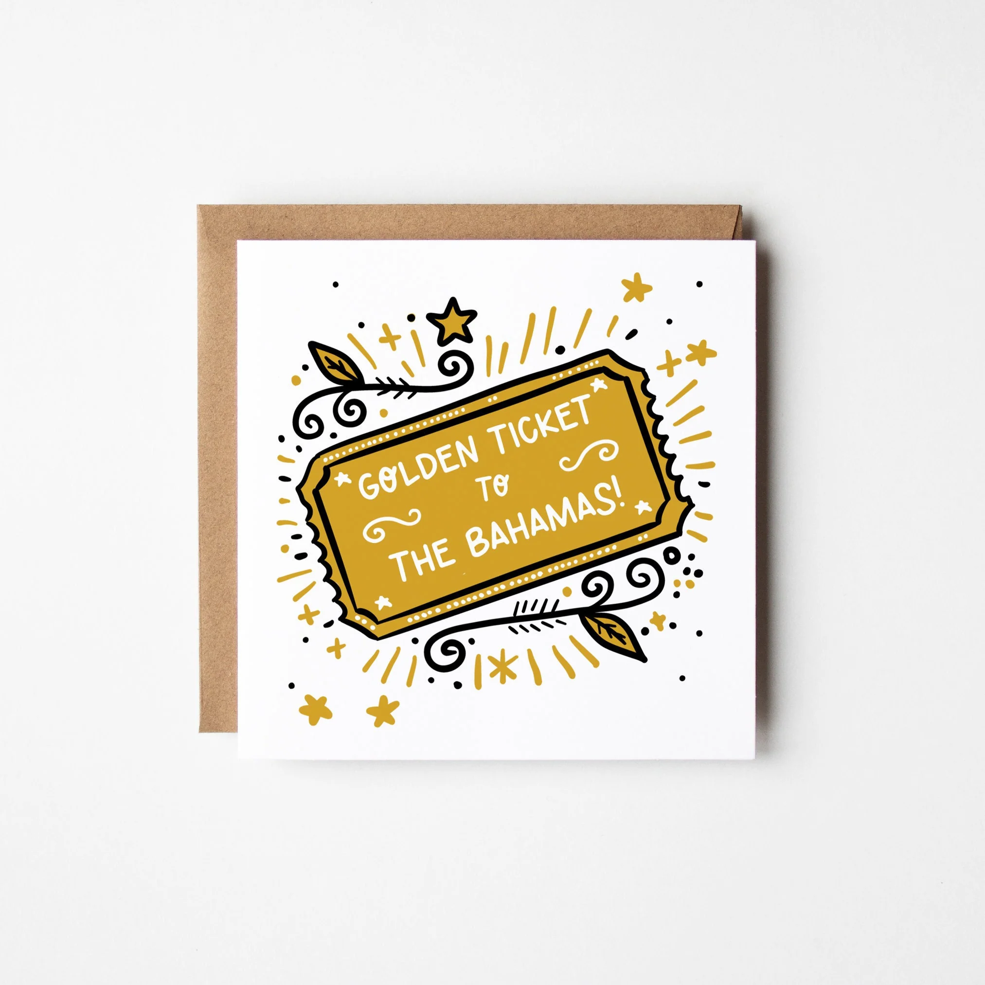 Golden Ticket Card ? Personalised Golden Ticket Card ? Surprise Reveal Card ? Surprise Trip Card  ? Surprise Gift Card