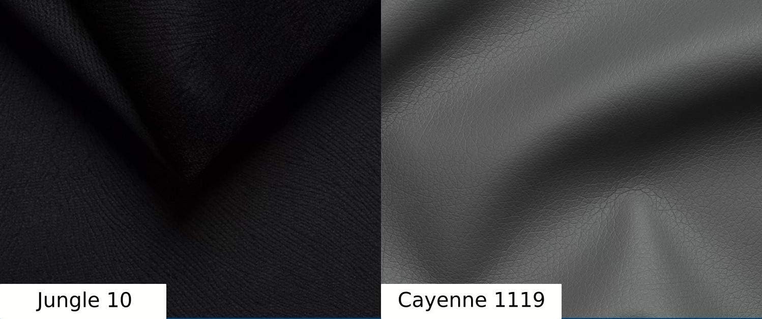 Robin Saturn Divano angolare con funzione di letto con cassetto per la biancheria e cuscin angolo a sinistra nero e grigio 280 x 200 x 75
