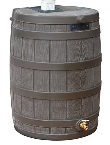 50 gallon esővízgyűjtő hordó – tölgyfa mintázatú