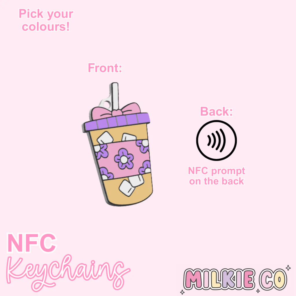 Girly Tea NFC Keychain