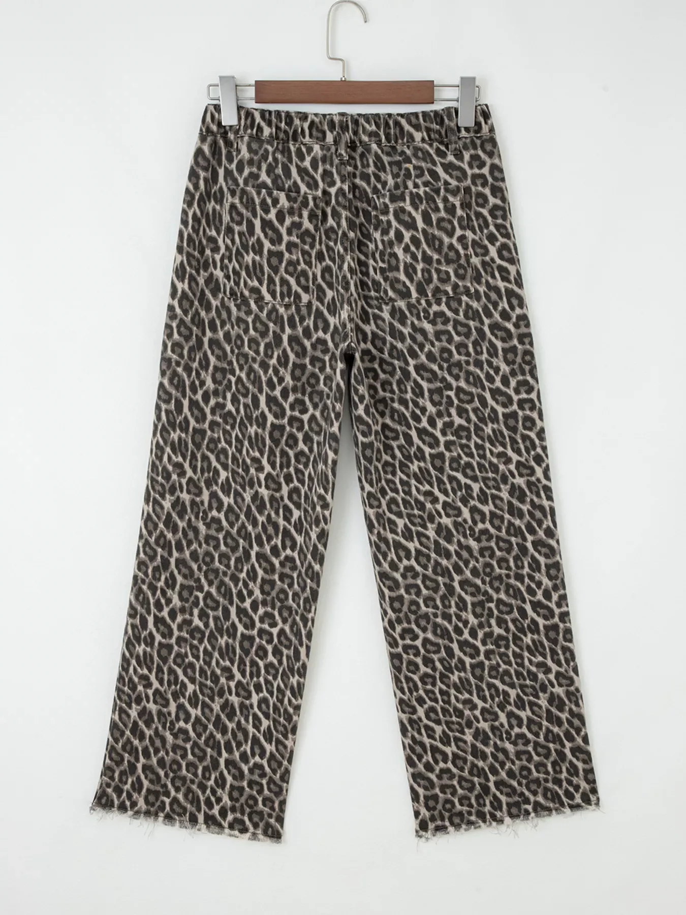 Leopard Straight Loose Leg Jeans