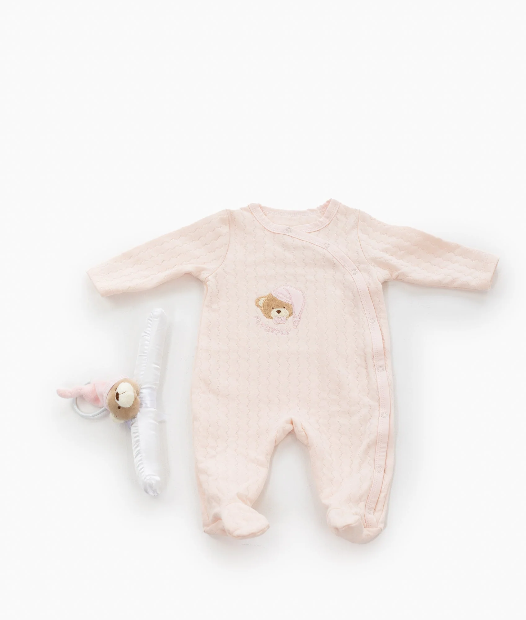 Cotton Jumpsuit & Hanger Set | Pink