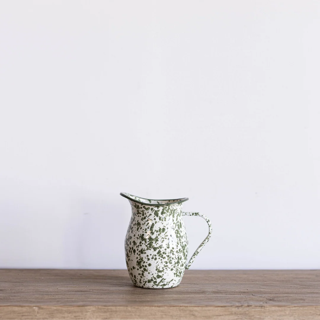 Speckled Green Ceramic Pitcher