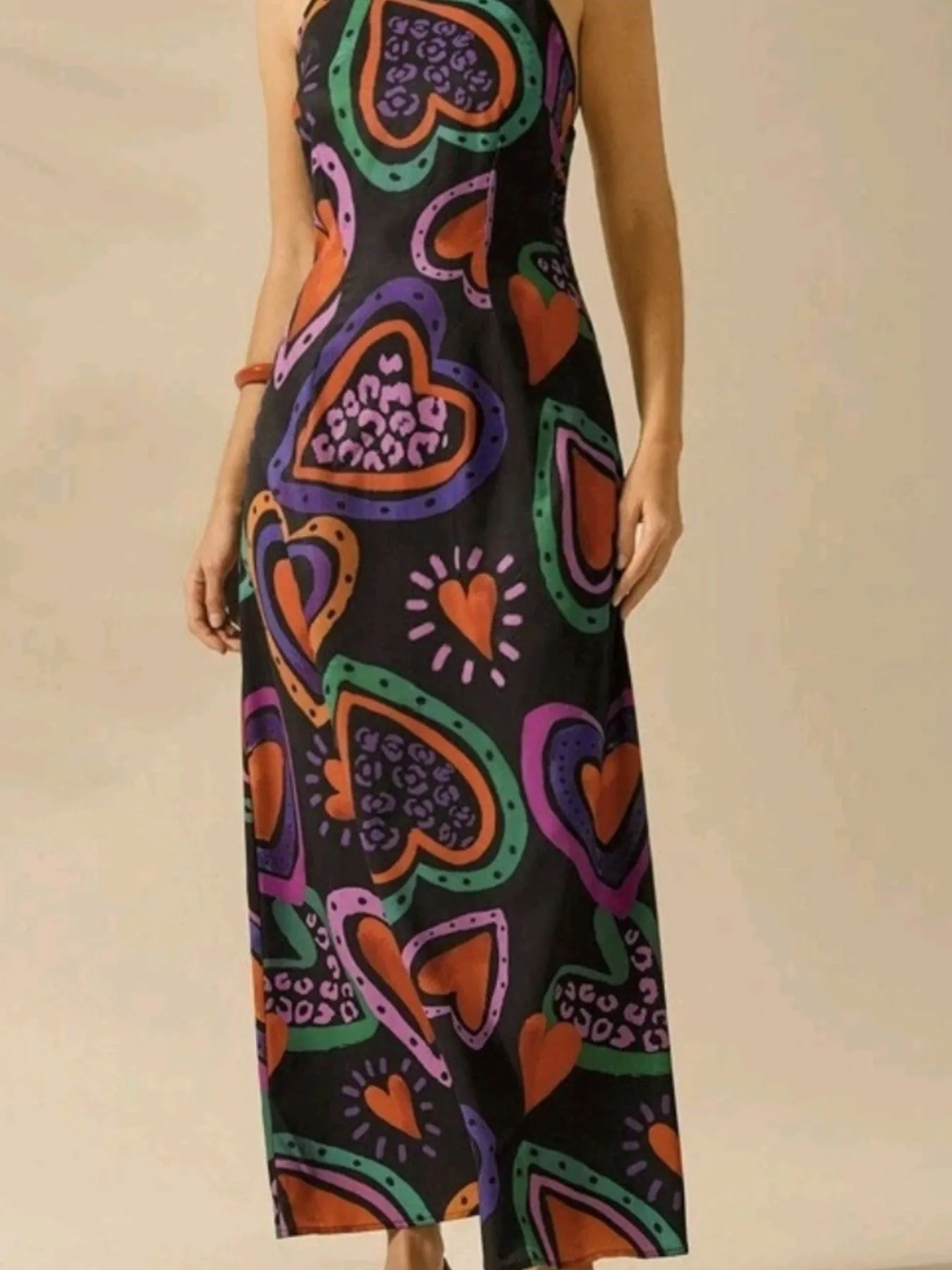 Printed Sleeveless Maxi Dress
