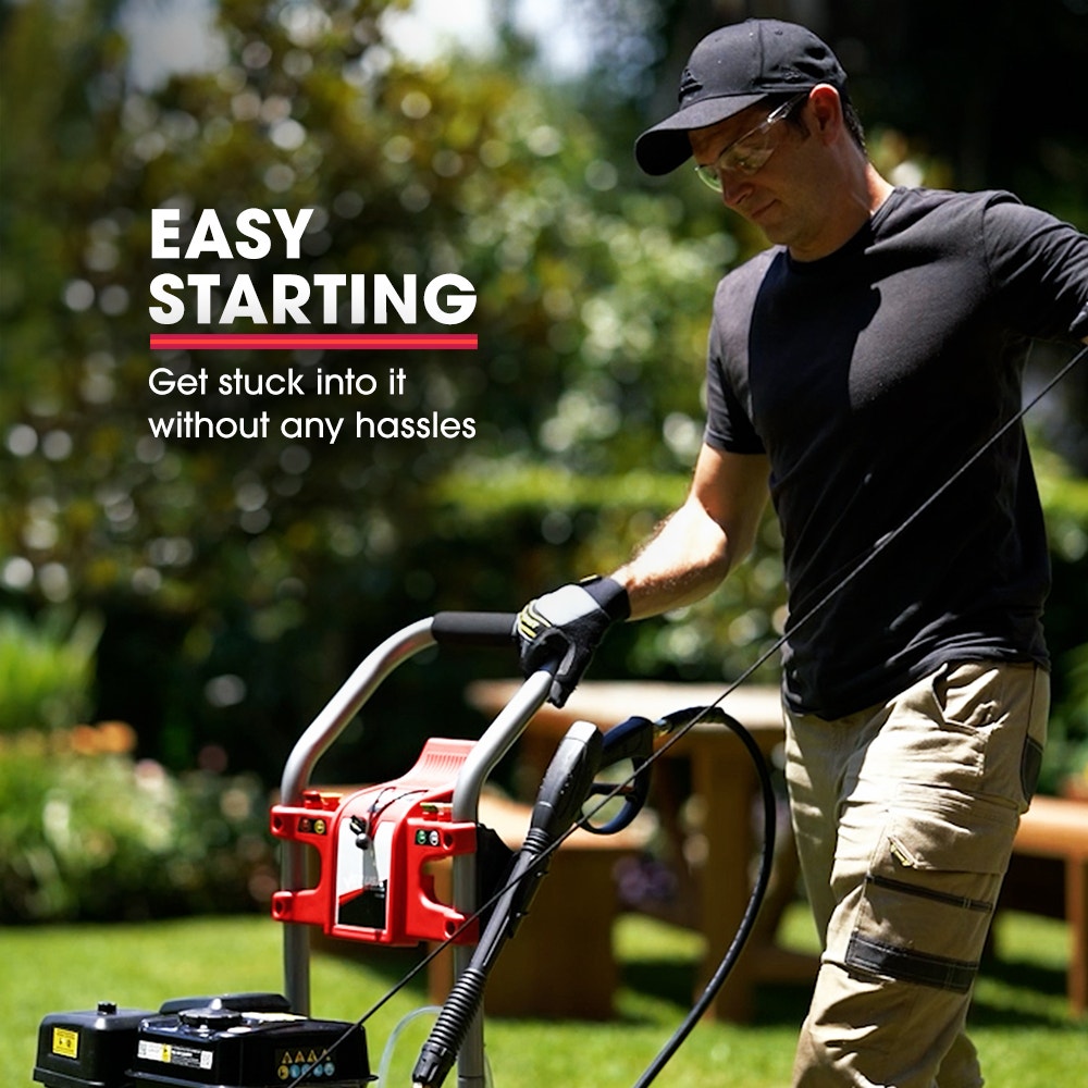 JET-USA 4800PSI Petrol Powered High Pressure Washer, w/ 30m Hose and Drain Cleaner - CX630