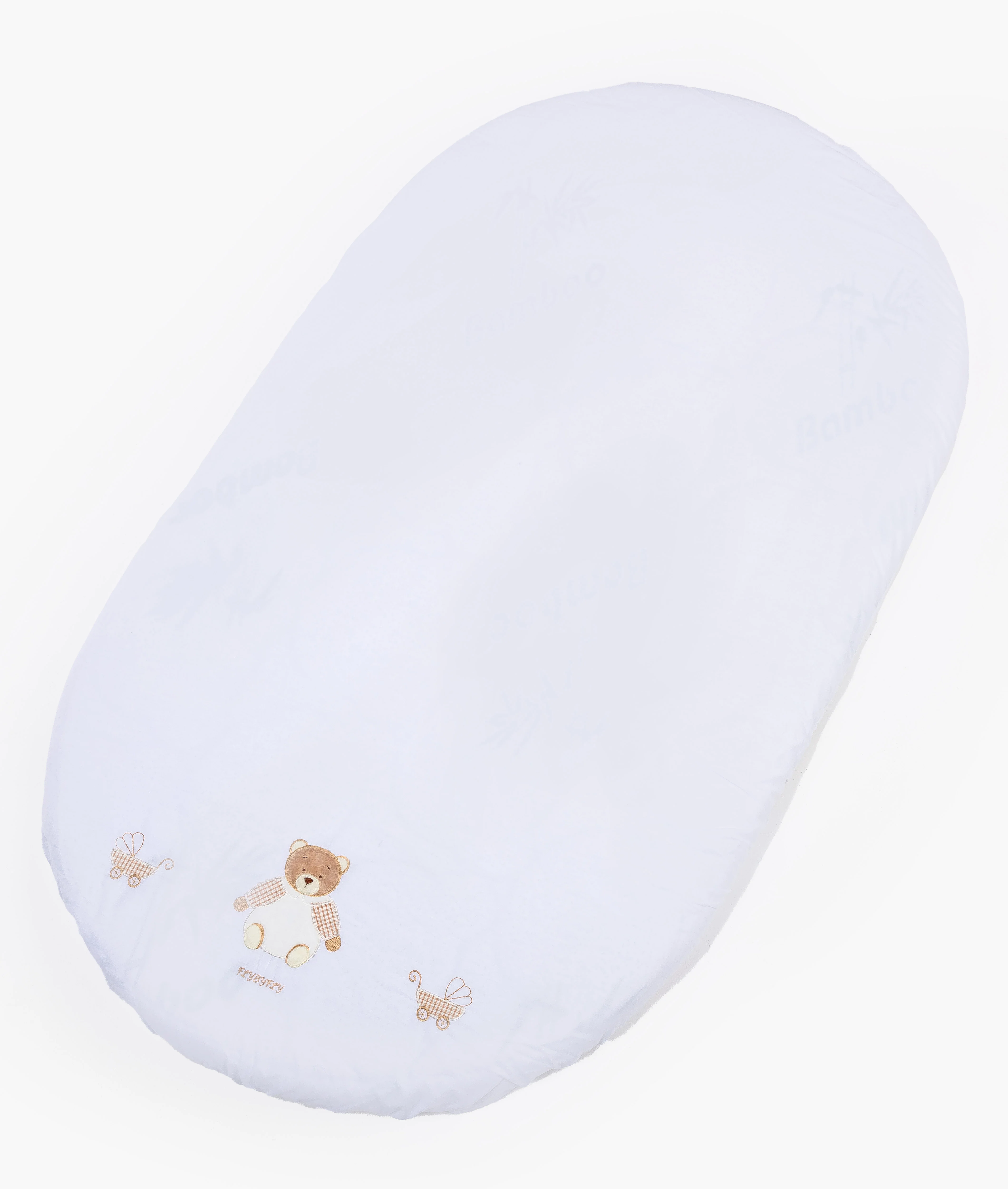 Fitted Sheet | White & Beige