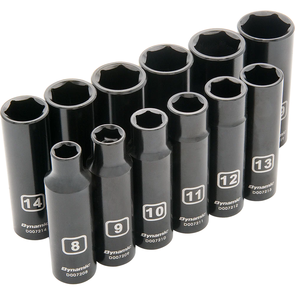 Dynamic D010023  ~  3/8 Inch Drive 12 Pc 6 Point Met Deep Imperial