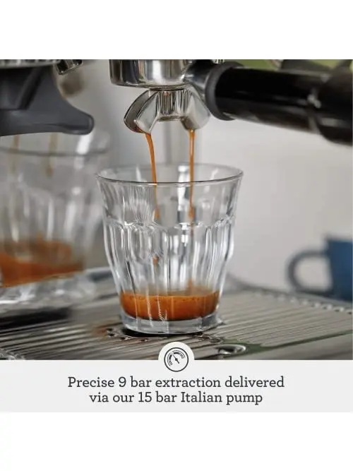 Breville Barista Express BES870XL Espresso Machine, Brushed Stainless Steel, Manual, Built-in Grinder, 67 oz Water Tank