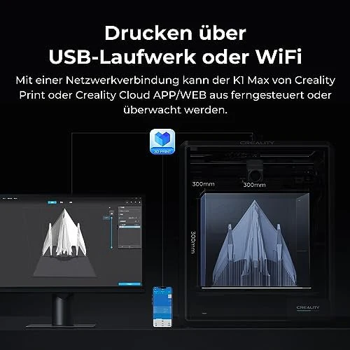 Creality K2 Plus Combo 3D-Drucker, 16-Farben Multimaterial-Druck, 350³mm XXL-Bauraum, Servo-Direktantrieb, Dual-KI-Kameras, Ultra-Leise