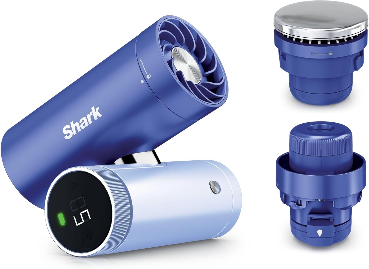 Shark ChillPIll 3-in-1 Personal High-Speed Fan, Ultra-Fine Mist and InstaChill System Travel Bundle with Case, Includes 3 Cooling Attachments, Travel-Friendly Design, Cloud FA021UK