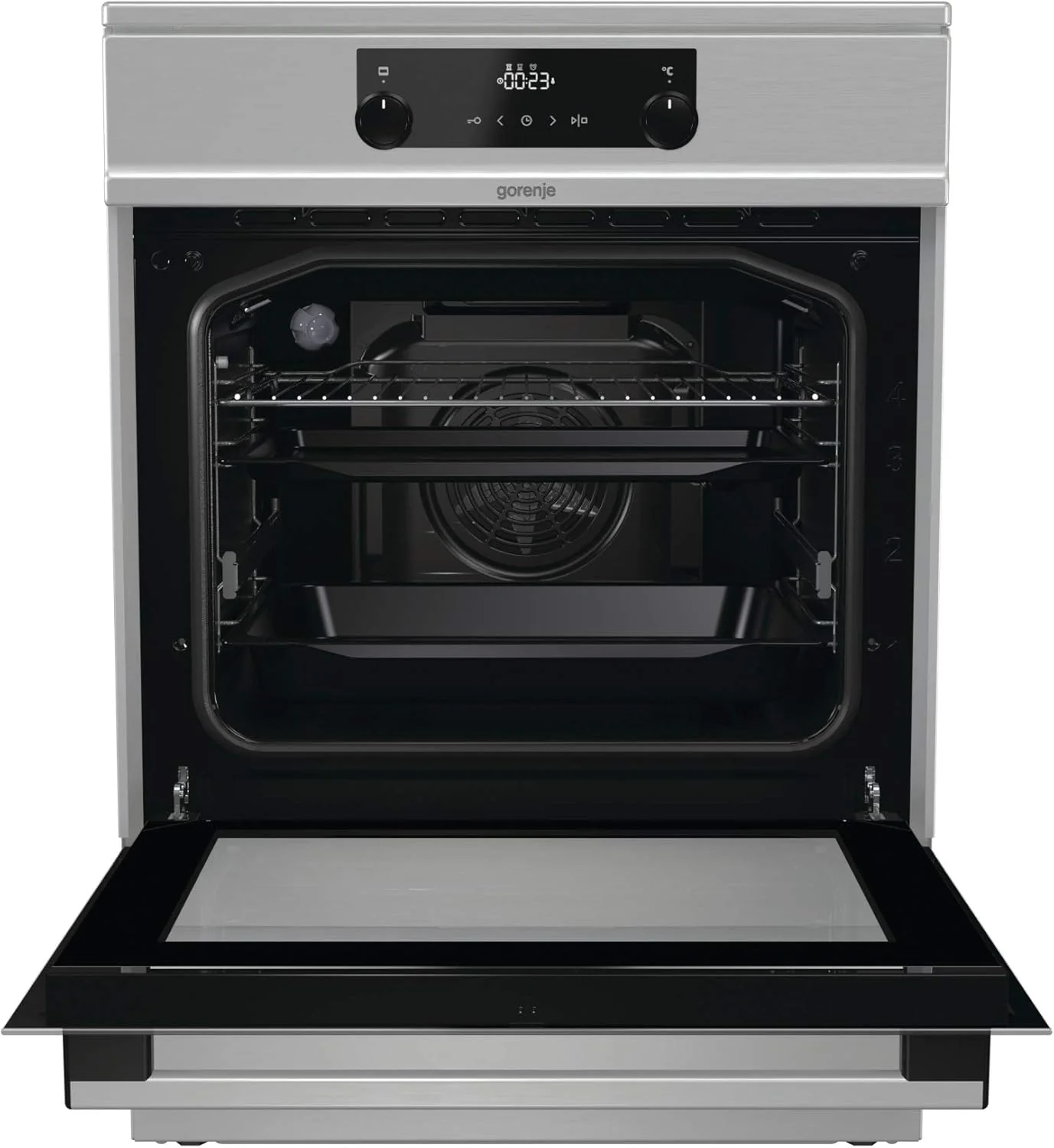 Gorenje GEIT5C61SPG Standherd mit Induktionskochfeld, 50 cm, 70 Liter,Silber, PerfectGrill, AirFry, FrozenBake, Pizza Mode 300°C, AquaClean, Made in Europe, inox
