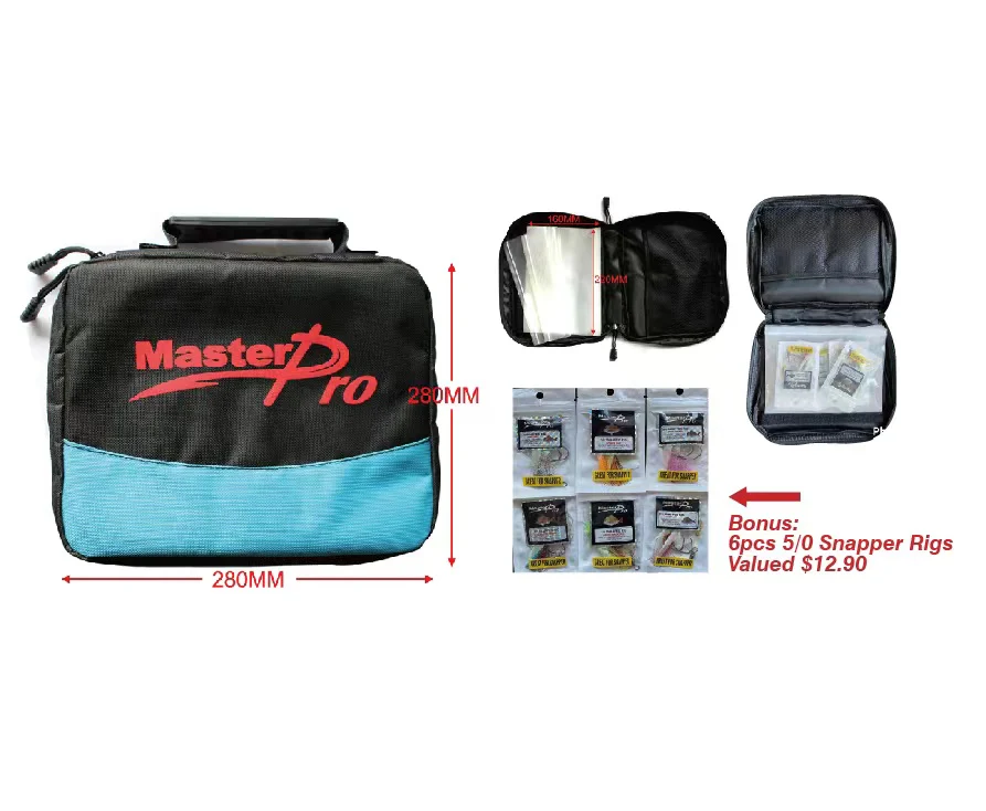 Fishing Rig wallet  + Fishing Snapper rig Bundle Kit C Tackle Hook