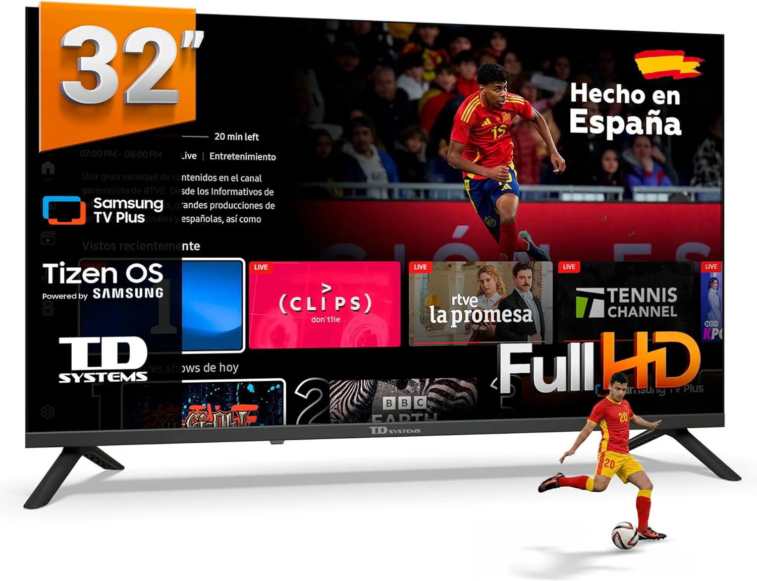 TD Systems - Smart TV 50 Inch 4K with Tizen OS 8.0 Powered by Samsung, Triple TV Tuner (DVB-T2/C/S2). 2026 TVs - PRIME50C22TIZEN