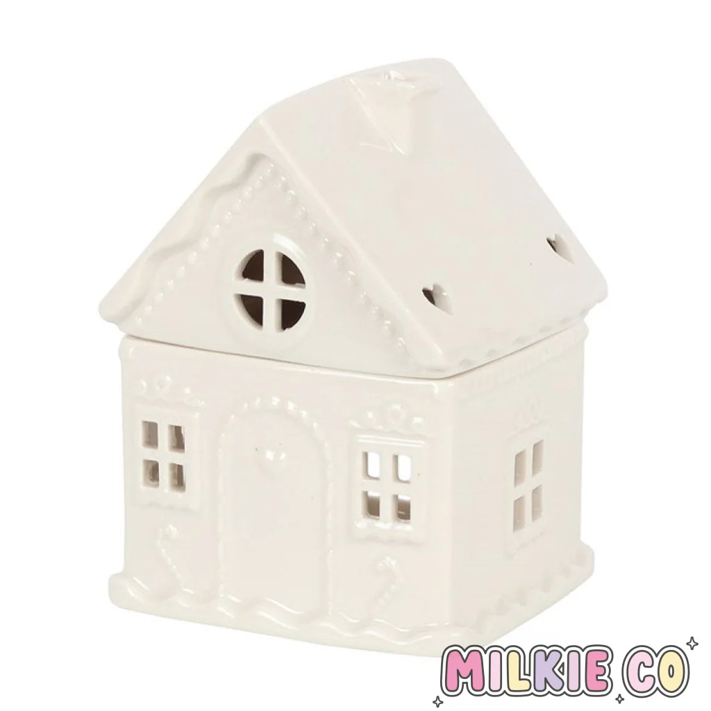 White Gingerbread House Wax Melt Burner