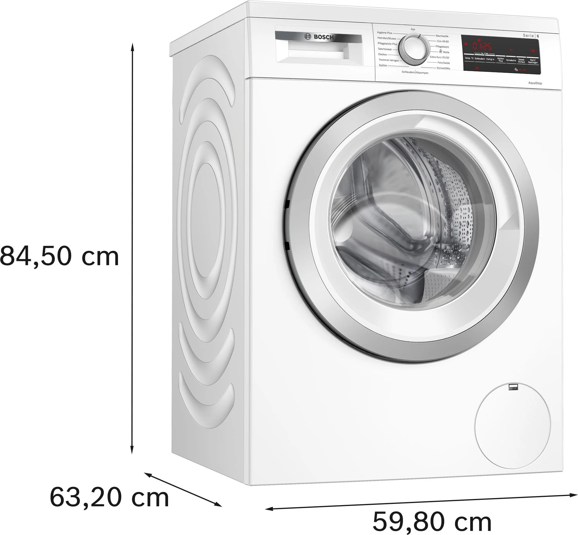 2025 Bosch WUU28T70, Serie 6, Lavatrice, 8 kg, 1400 giri/min, Sotto Piano, Lavaggio Rapido con SpeedPerfect, Funzione Aggiungi Capi, Hygiene Plus, VarioTrommel, Silenziosa grazie a EcoSilence Drive, Display LED, Bianco