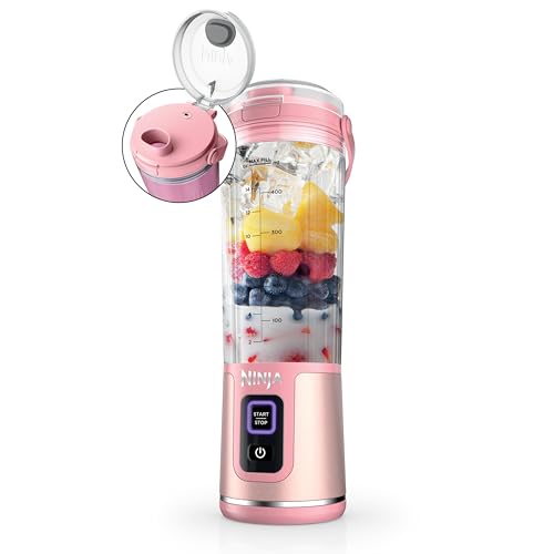 Ninja Blast BC151PK   Frullatore portatile, senza fili, recipiente da 510 g, frullatore personale per frullati e frullati, senza BPA, coperchio a tenuta stagna e beccuccio per sorseggiare, : Amazon.it: Casa e cucina